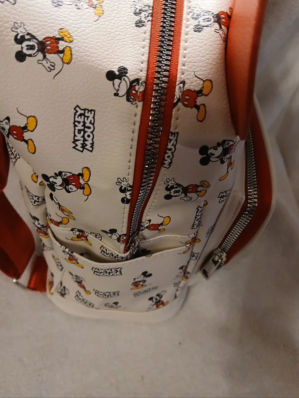 Disney NWT White & Red Mickey Mouse Backpack